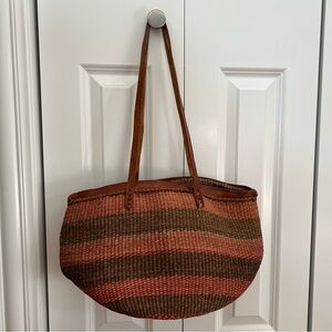Vintage Woven Sisal Basket Bag